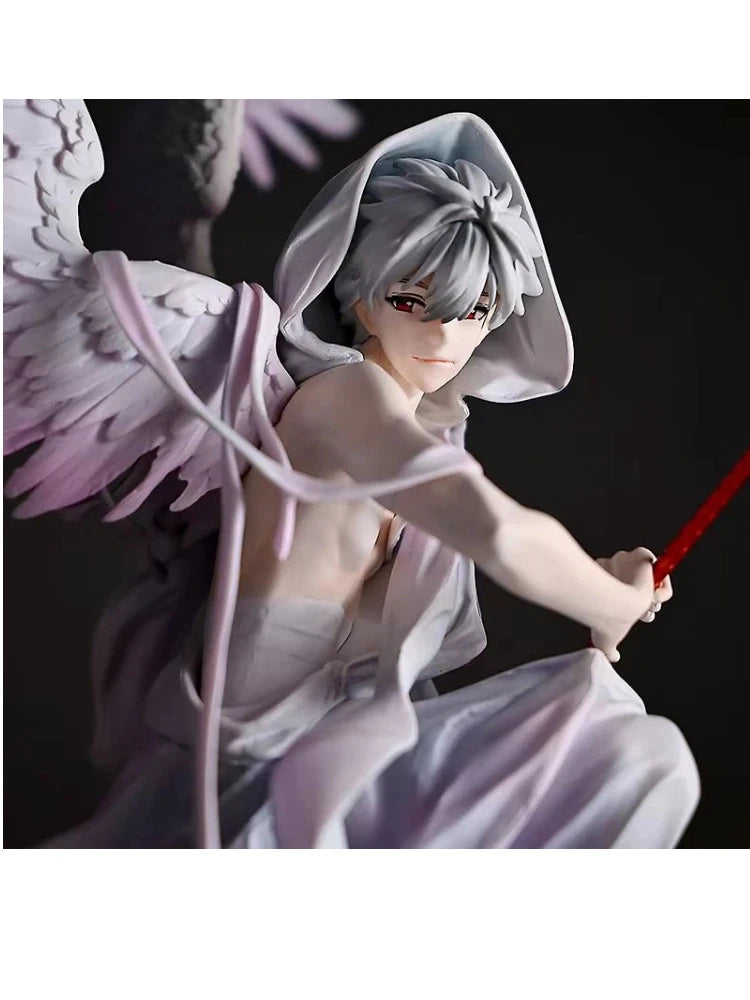 Neon Genesis Evangelion Nagisa Kaworu Angel Wing Figure 28cm Pvc Statue Anime Eva Collectible Model Toy Desktop Decor Fans Gift