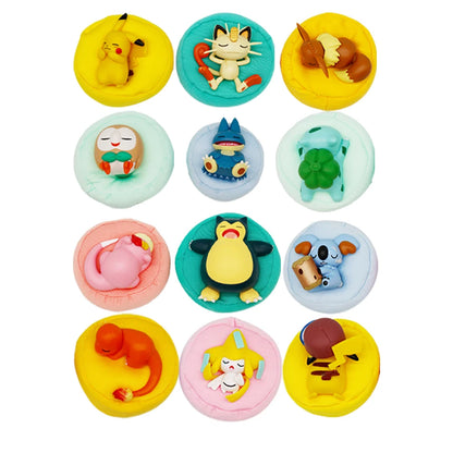 Anime Pokémon Blind Box Model Figure 1-12 Pcs Pikachu Sleep Series Interior Hand Sleeping Position Toys Gift for Sfriends