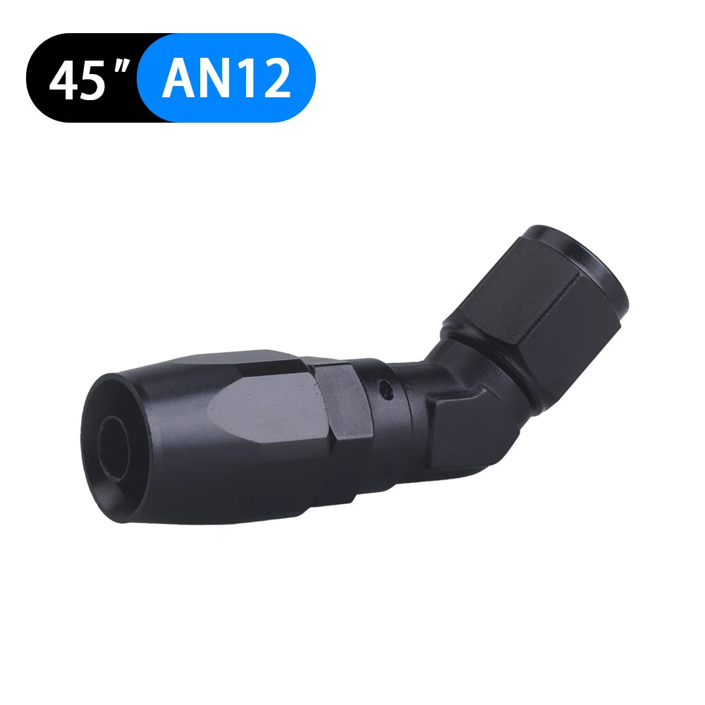 Straight 45 Degree 90 Degree Aluminum AN4 6 8 10 12 16 Forged Type Swivel Hose End Fitting Adapter Oil Cooler Fuel Line