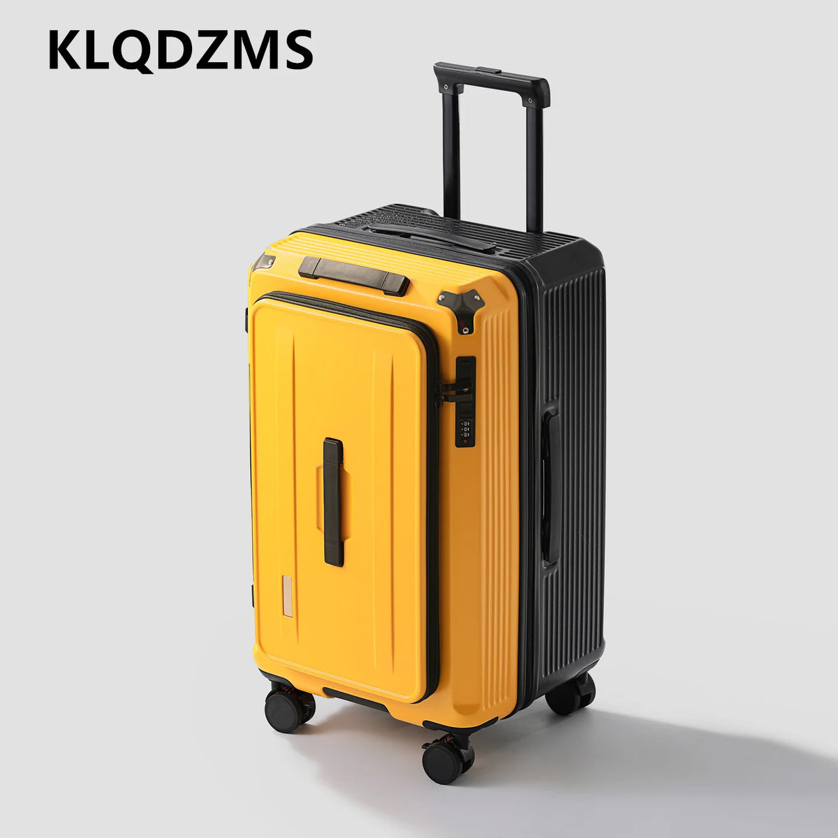 KLQDZMS Luggage Cart Style Travel Bag 20"24"26"28 Inch Large Capacity Trolley Case Women Boarding Box Men's with Wheels Suitcase