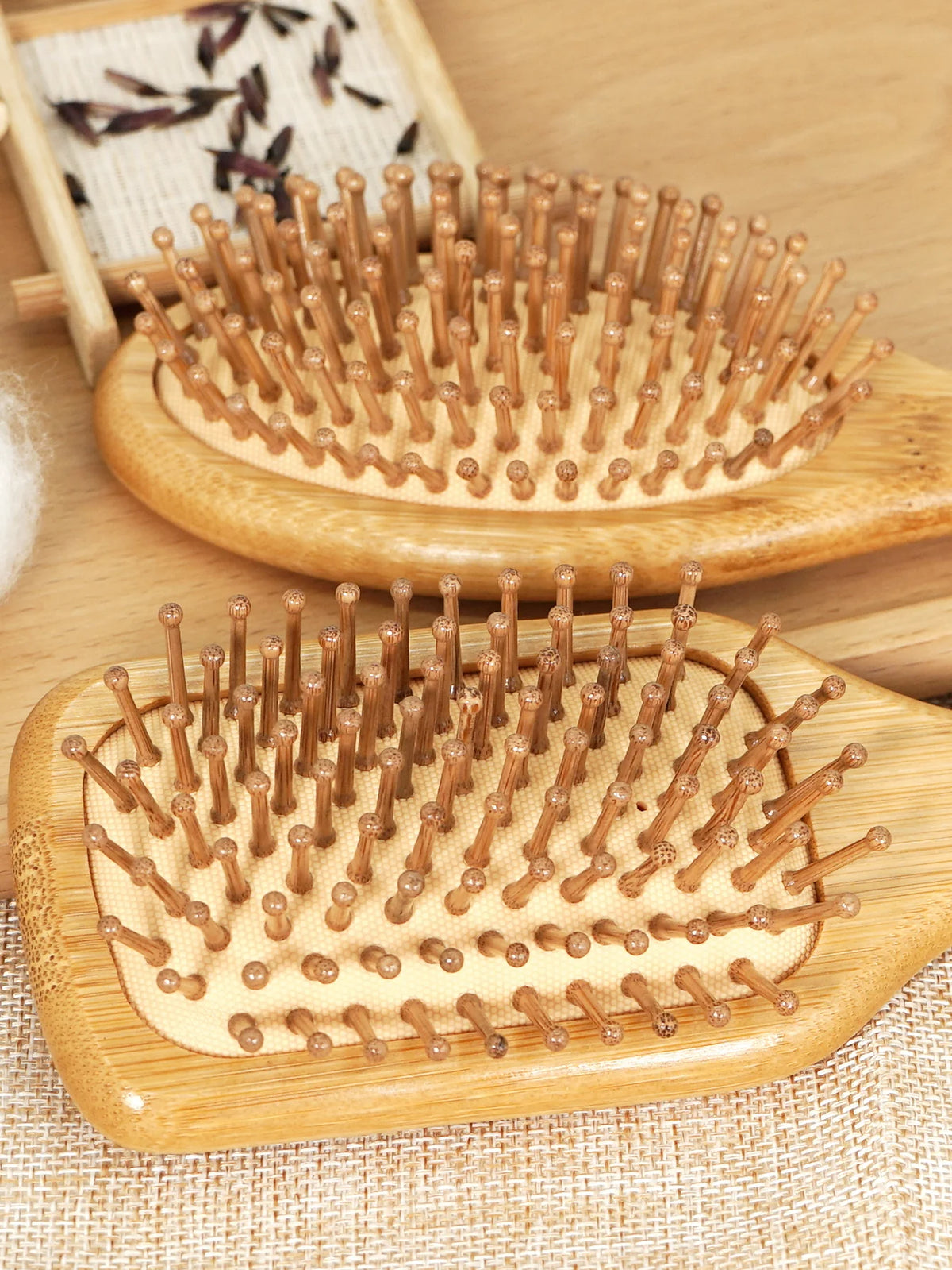 1pc Personalised Custom Bamboo Hairbrush Air Cushion Hair Brush Premium Detangling Massaging Scalp Comb Gifts for Men Women