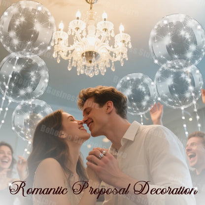 10-100Sets Led Balloons with Batteries Clear Flashing Light Up Balloon for Wedding Proposal Decor Birthday Party Outdoor Yard