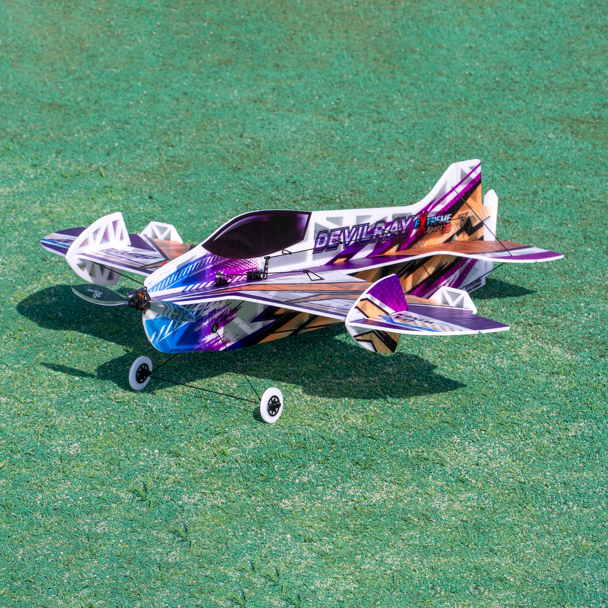AEO New Arrival EA03 Devil Ray 800mm Wingspan 3D/4D Aerobatic Foam RC Airplane, 210g Lightweight KT Board Plane for Stunt Flying