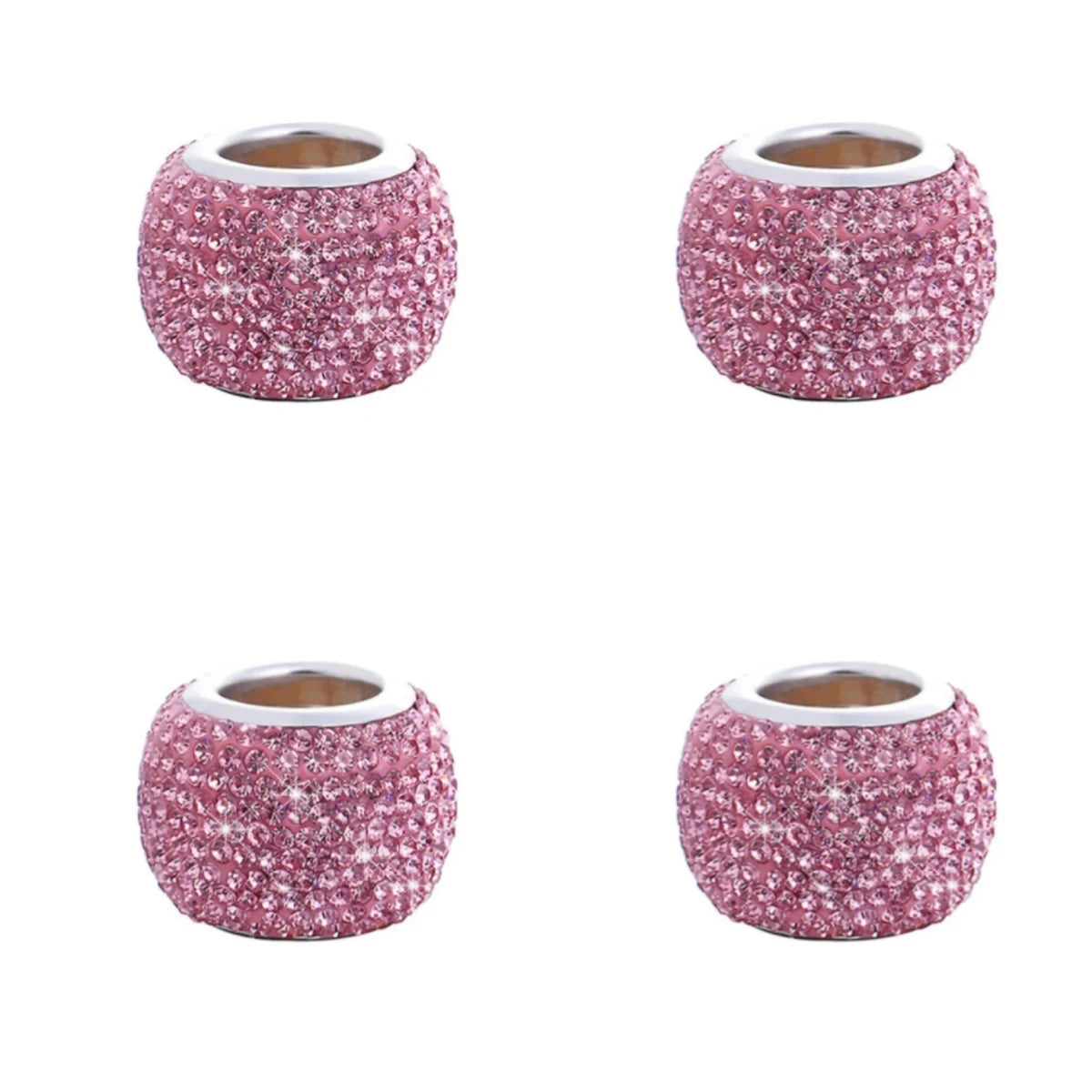 Universal Crystal Rhinestone Car Seat Headrest Ring Collars Decor Charms Diamond Bling Car Interior Accessories For Women Girls