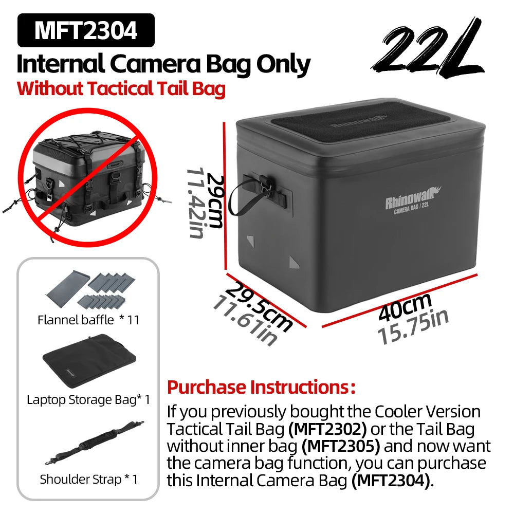 Rhinowalk Motorcycle Tail Dry Bag Waterproof Motor Rear Seat Bag Camera Or Cooler Bag Motorcycle Hard Case Luggage Helmet Bag