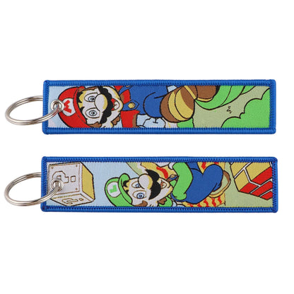 Cool Anime Game Keychain Embroidery Game Key Tag Cute Cartoon Key Fobs Key Rings Backpack Wallet Key Cosplay Accessory Gifts