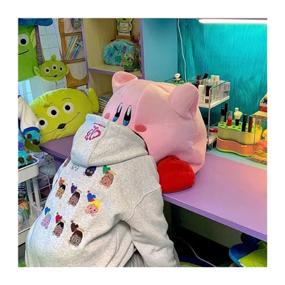 Cute Gengar Style Headgear Doll Sleep Pillow Integrated Dual Purpose Small Quilt Portable Sleeping Blanket Decor For Hobby Enthu