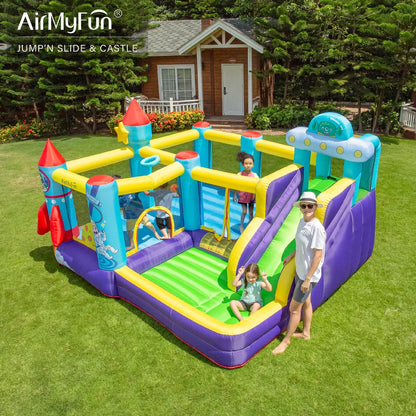 AMF Inflatable Bounce House for Kids, Home Inflatable Slide and Trampoline Combo, Indoor Party Toy Bouncy Castle for kids