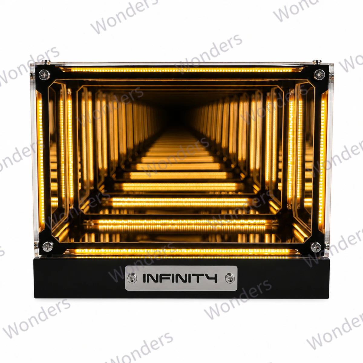 Hypercube LED Box Geek DIY Wireless Table Light Figure Display Case Infinity Mirror 4D Box Abyss Tunnel Ornament