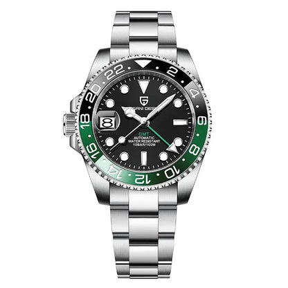 PAGANI DESIGN New GMT Men Watch Top Brand 40mm Mechanical Watch Sapphire Glass 100M Waterproof Automatic Wristwatch Reloj Hombre