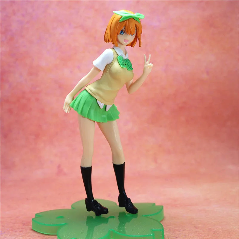 18CM The Quintessential Quintuplets Ichika Nino Miku Yotsuba Itsuki JK Uniform PVC Action Figure Collectible Model Surprise Gift