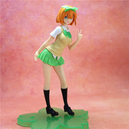 18CM The Quintessential Quintuplets Ichika Nino Miku Yotsuba Itsuki JK Uniform PVC Action Figure Collectible Model Surprise Gift