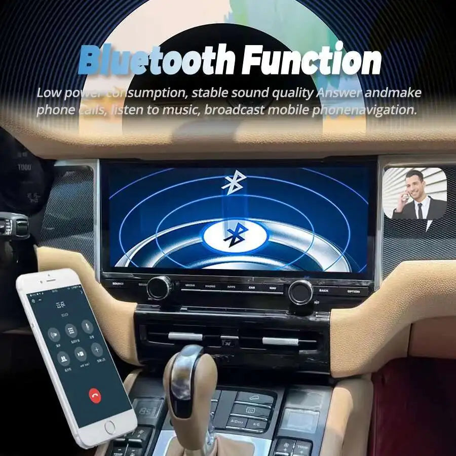 12.3 Inch Qled Screen For Porsche Macan 2011 2012-2018 Android 14 Car Stereo Radio Video Player GPS Navigation Carplay Head Unit
