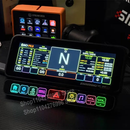 PC Racing Simulator Dashboard Multi-functional Central Console8.4-inch Screen HDMI 9 RGB For Thrustmaster SIMAGIC MOZA FANATEC