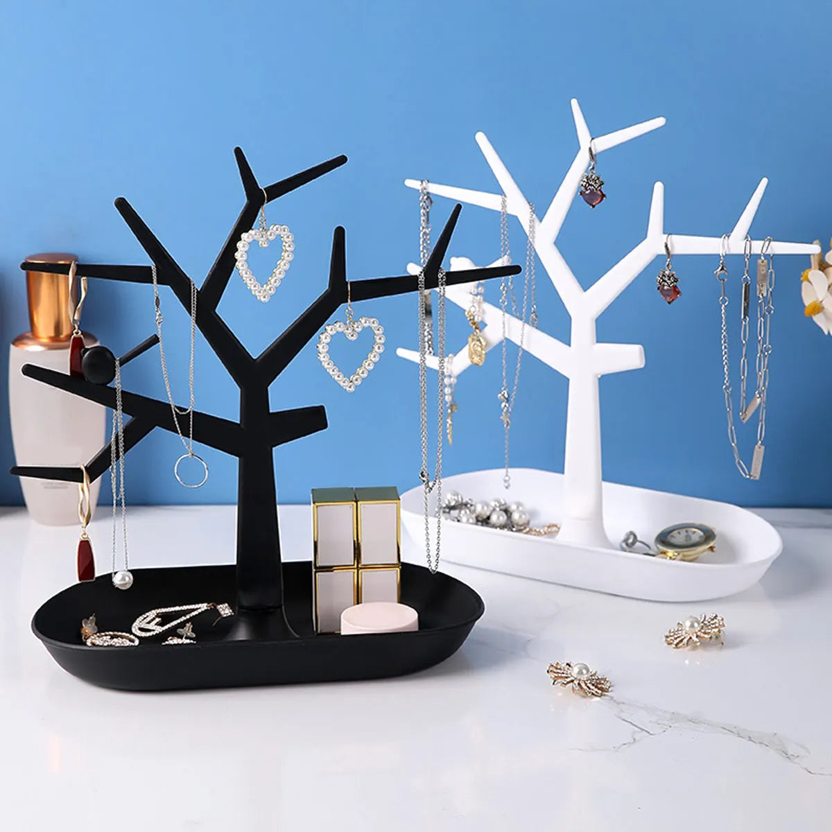 Creative Tree Shaped Jewelry Display Rack, Desktop Key Holder, Earrings, Rings, Watches, Multifunctional Storage Hanging Rack