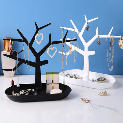 Creative Tree Shaped Jewelry Display Rack, Desktop Key Holder, Earrings, Rings, Watches, Multifunctional Storage Hanging Rack