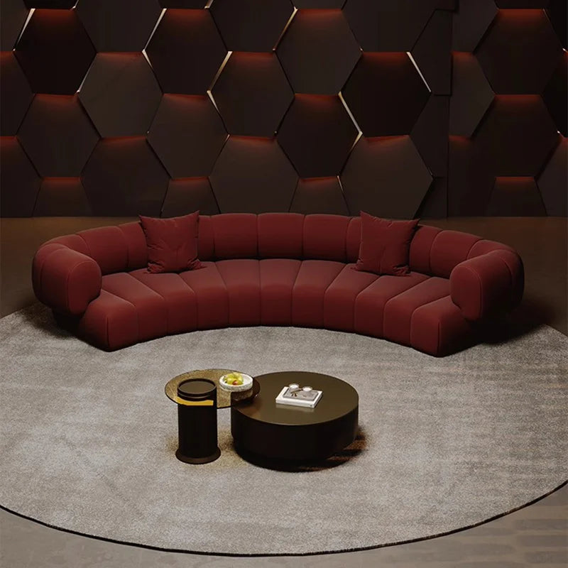 Nordic Semi Circular Arc Sofa Modern Designer Beauty Salon Reception Office Sofa Hotel Rest Area Office Furniture Transat FYOS
