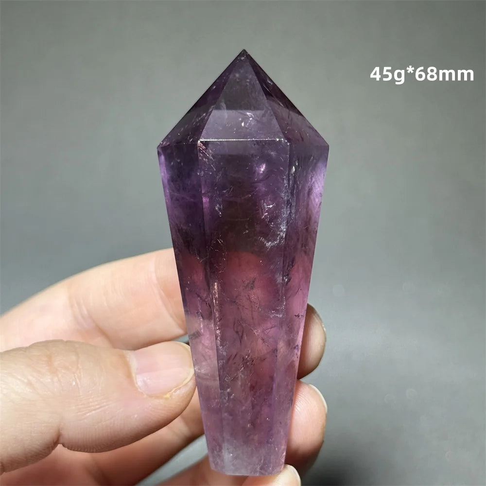 Amethyst Scepter Natural Mineral Quartz Gem Aura Spiritual Meditation Treatment Energy Home Garden Feng Shui Decoration