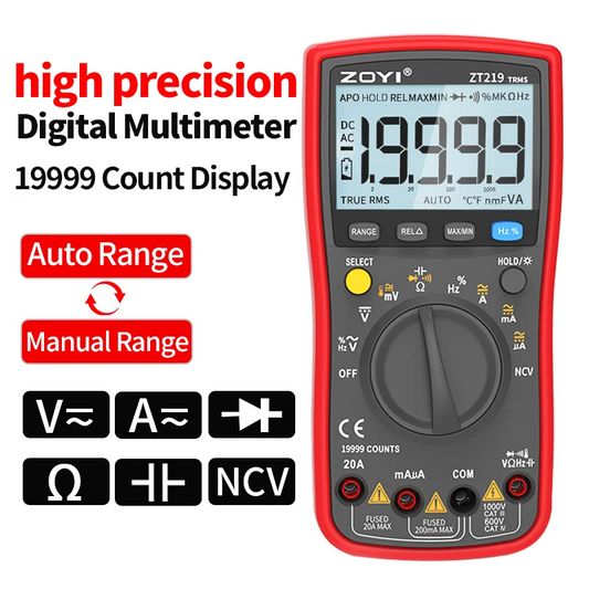 ZT219 Digital Multimeter 19999 Counts True Rms Multimeters AC/DC Current Meter Voltimetro Profesional Voltage Tester F