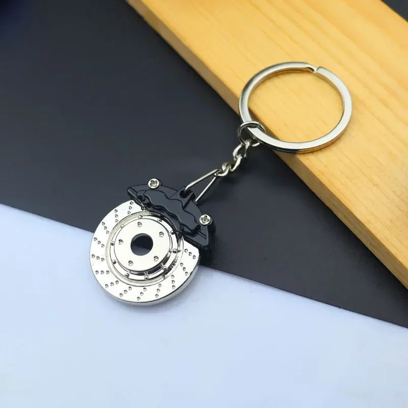 Metal Mini Car Auto Creative Wheel Keychain Parts Auto Enthusiast  Accessories KeyKeyring Ring Chain for Men Woman Lover Gift