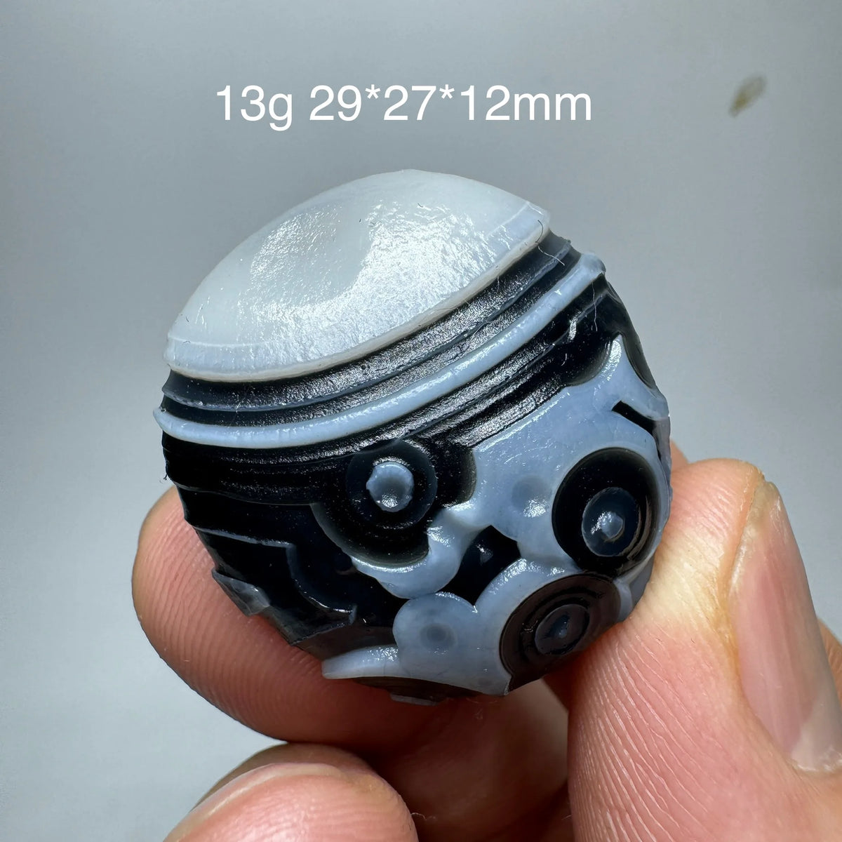 Natural Sardonyx Black Agate Alxa Gobi Eye Rock Mineral Specimen Energy Crystal Chakra Reiki Healing Stone Garden Decor DD1-8