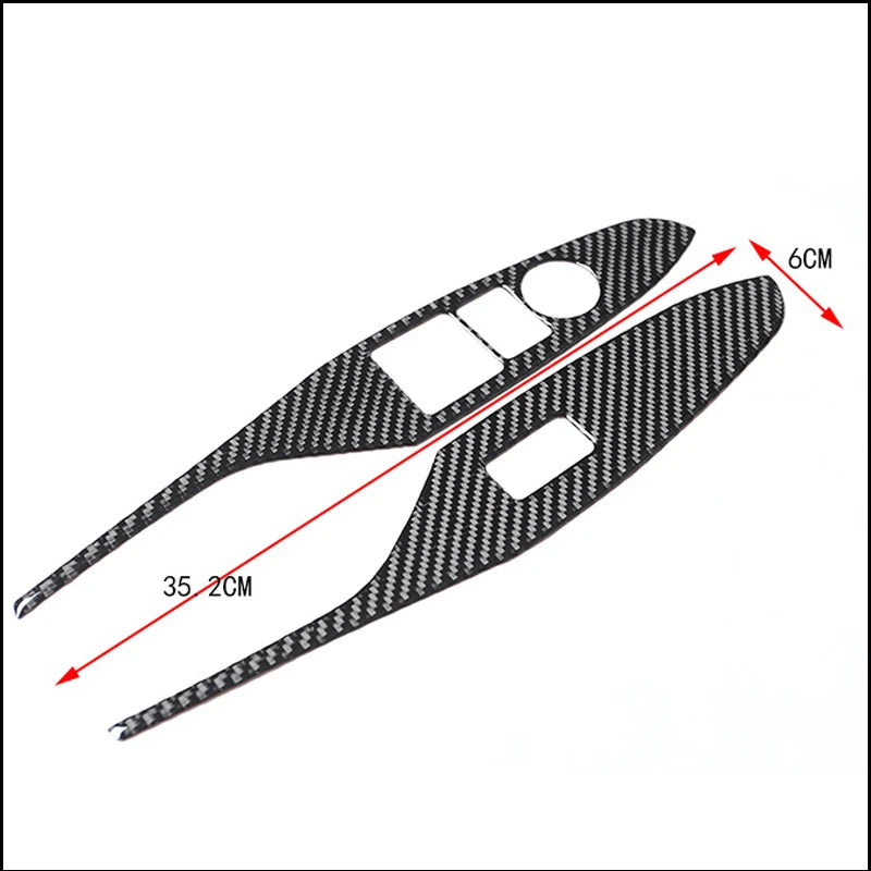 For 2016-2025 Mazda MX-5 ND ND5RC Door Window Switch Panel Soft Carbon Fiber Cover 2Pcs Left & Right Interior Sticker
