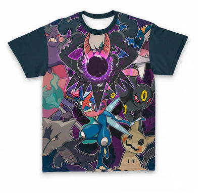 Pokemon Print T-Shirt Men Women Oversized Short Sleeve Streetwear Harajuku Casual Top Tees