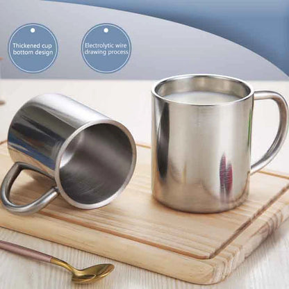 Travel Tumbler Jug Children's Milk Tea Cups Office Water Mug Double Wall 304 Stainless Steel Coffee Mug Without Lid Portable Cup