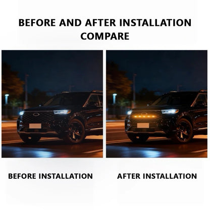 For Toyota Land Cruiser Prado LC250 LED Grille Light Front Bumper Safety Warning Signal Lamp With Wiring Harness
