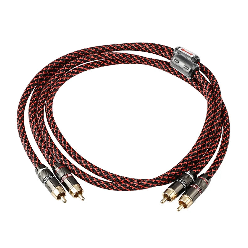 YYAUDIO HIFI Stereo Pair RCA Cable High-performance Premium Hi-Fi Audio 2rca to 2rca Interconnect Cable