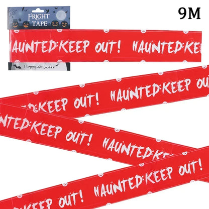 Halloween Warning Tape Safety Signs Caution Fright Crime Scene Tape Orange Yellow Red Caution Party Horror Scene Decor Supplies