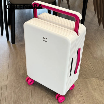 COLENARA 20"24Inch Suitcase High-quality ABS + PC Boarding Box Women's Trolley Case Students Password Box Men's Cabin Luggage