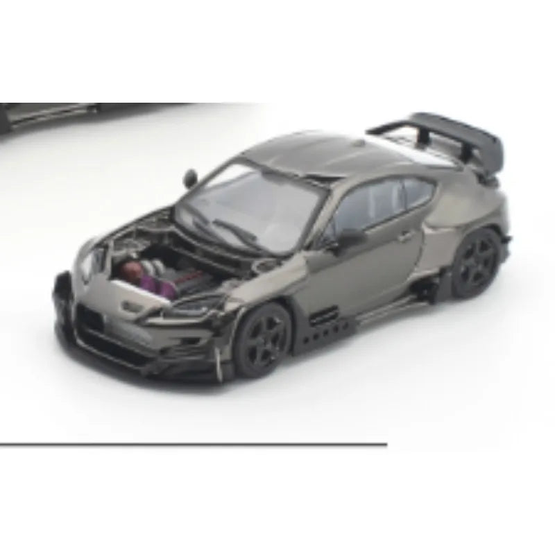 POPRACE 1:64 PANDEM GR86 S-DarkChrome014 die-casting alloy simulation car model is a gift that boys like.