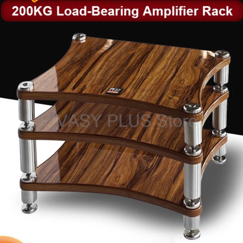 1-4 Tier Audio Rack LBE 200KG Amplifier Stand with Vibration Isolation Feet Storage Bracket SUS Leg For DJ Home Theater HiFi Amp