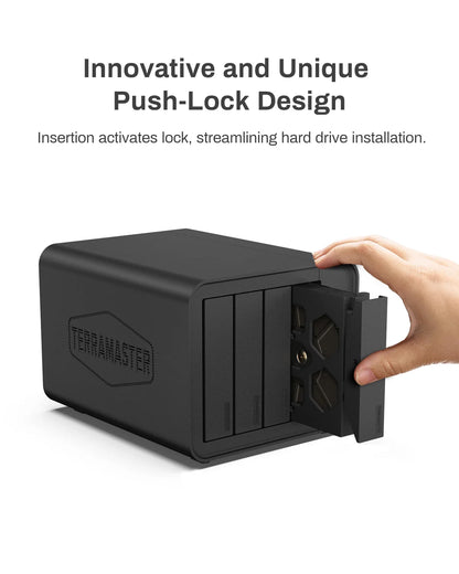 TERRAMASTER D4-320 External Hard Drive Enclosure - 4bay USB 3.2 Gen2 10Gbps Type-C Hot Swappable Plug and Play (Diskless)