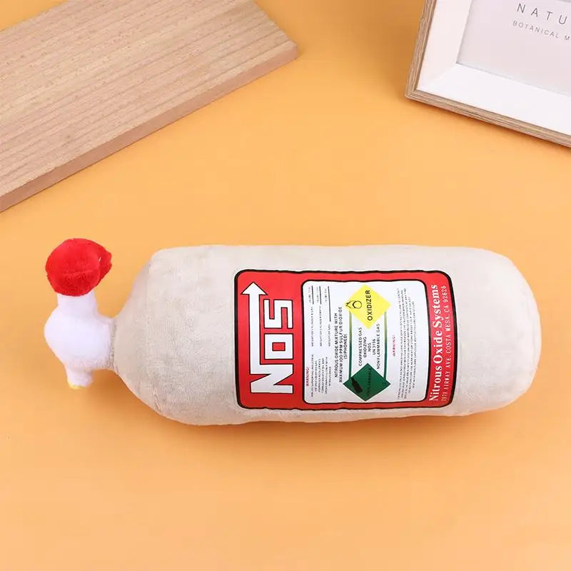 Car Seat Neck Pillow Creative NOS Nitrous Oxide Bottle Soft Plush Car Headrest Car Decoration Neck Support Seat Cushion