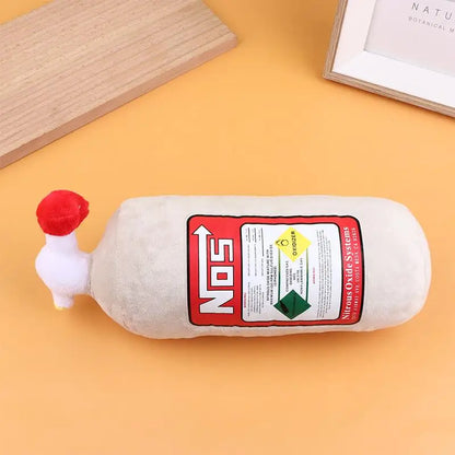 Car Seat Neck Pillow Creative NOS Nitrous Oxide Bottle Soft Plush Car Headrest Car Decoration Neck Support Seat Cushion