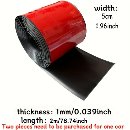 2M*5cm Self-Adhesive Car Door Edge Bumper Strip Scratch Resistant Protective Film Carbon Car Door Edge Wrapping Sticker