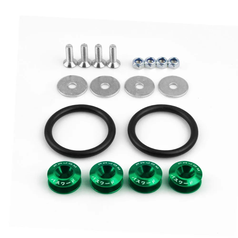 Aluminum JDM Quick Release Fasteners Bumper For Car Trunk Fender Hatch Lids Kit