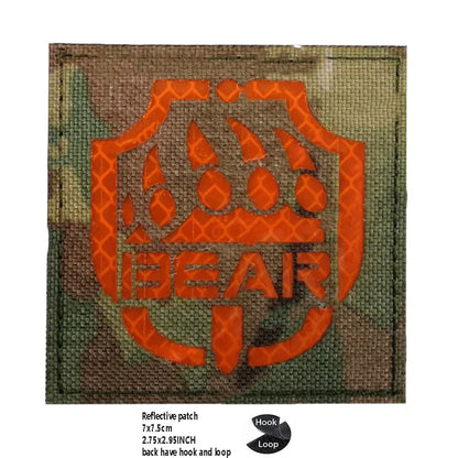 PVC Rubber Patch USEC Team Badge BEAR Magic Armband IR Reflective Tactical Morale Backpack Hook and Loop Patches for Clothing