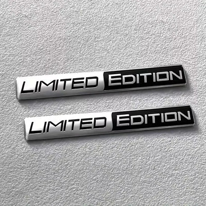 2pcs Black Edition 3D Car Body Badge Limited Edition Sticker Trunk Emblem Decal Accessorie for Car Motorcycle Bike