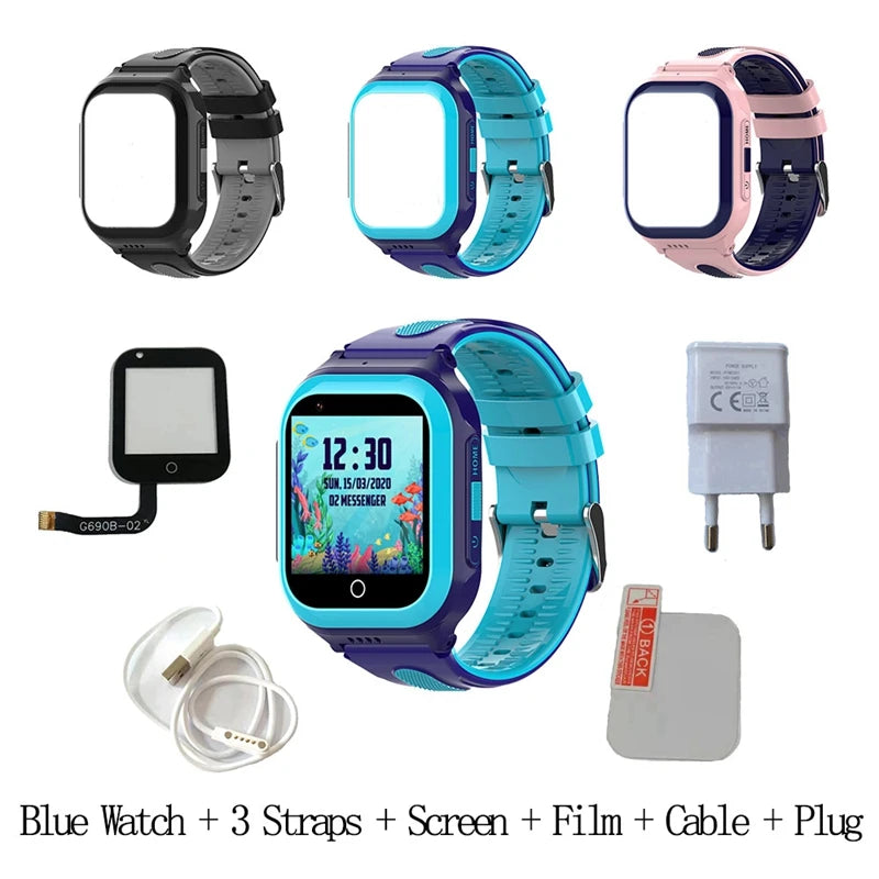 Wonlex Kids Smart Watch 4G GPS WIFI Location Tracker SOS Video Call KT24S Children's Smartwatch IP67 Waterproof Smart Baby Watch