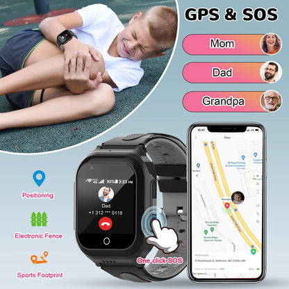 Wonlex Kids Smart Watch 4G GPS WIFI Location Tracker SOS Video Call KT24S Children's Smartwatch IP67 Waterproof Smart Baby Watch