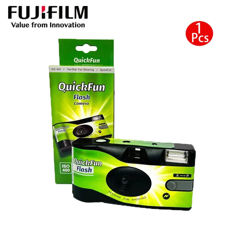 1-6PCS Fujifilm QuickSnap ACE 400 Power Degrees with Flash 27 Photo Exposures Single Use One Time Use Disposable Film Camera