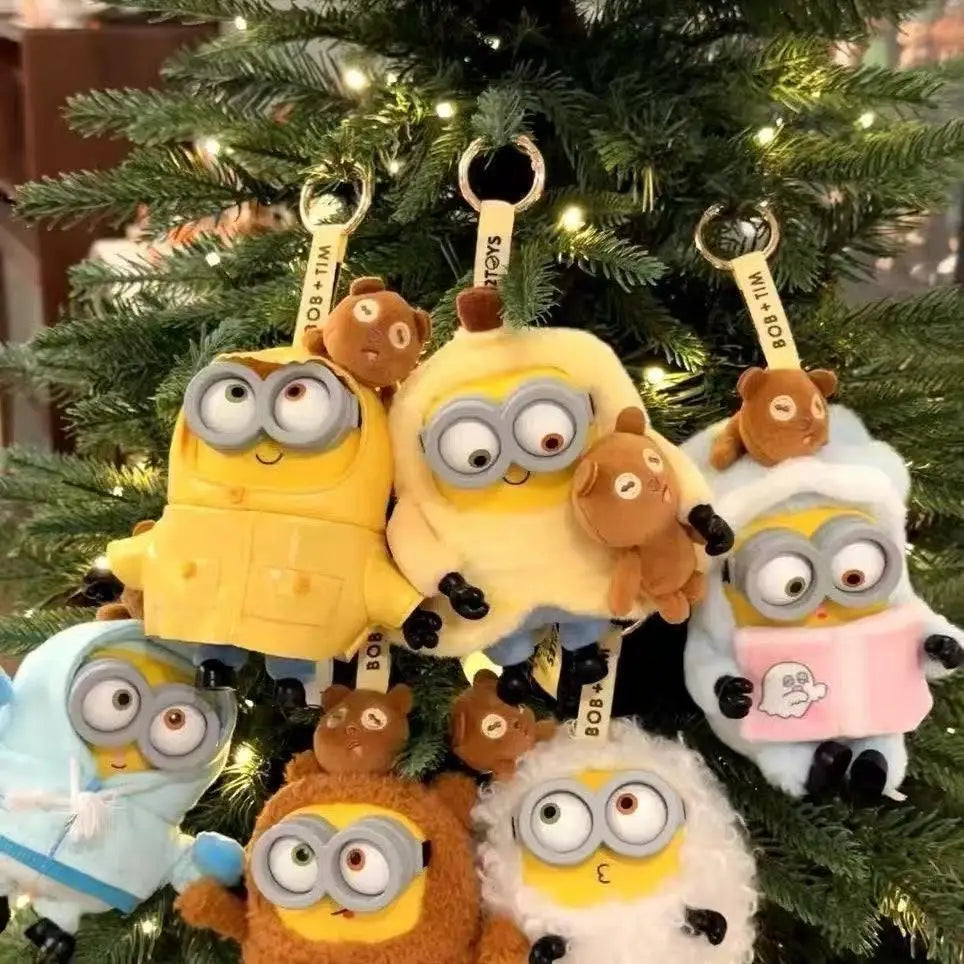 Hot New BOB&TIM Minions Better Together Series Anime Cute Cartoon Gifts Box Keychains Figure Model Trendy Toys Gifts