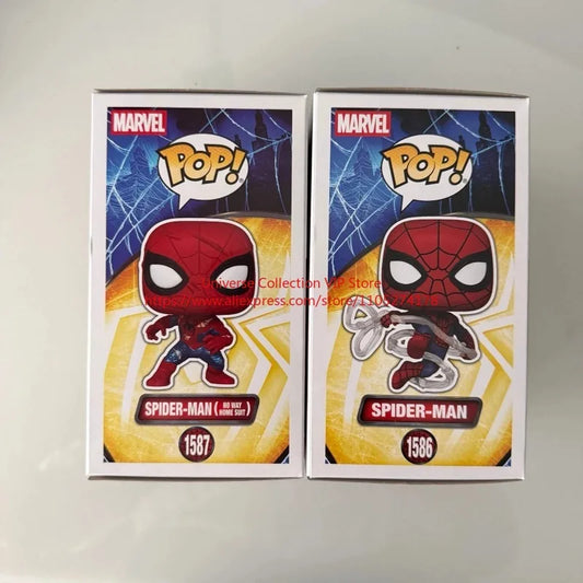 Funko Pop Spider-Man Brand New Day No Way Home Suit #1587, Swinging Pose #1586 Official Vinyl Figure for Marvel Collectors