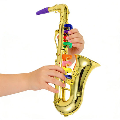 Playable Toy Saxophone Kids Musical Instrument Lightweight Educational Sax for Boys Girls Birthday Party School Performance Gift