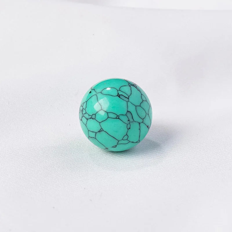 16mm Natural Crystal Ball No Hole Beads, Polished Agate Gemstone Sphere Bulk for DIY Jewelry Crafts Home Decor Gifts