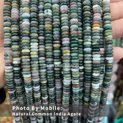 6x2mm Natural Stone Amethyst Pink Quartz Flat Rondelle Bead Smooth Loose Bead for Jewelry Making DIY Bracelet Necklace Accessory