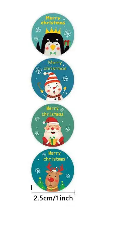 Christmas gift stickers decorative sealing sticker Merry Christmas Reward Self-adhesive labels  Day party